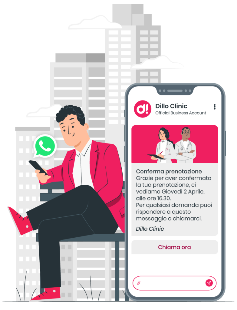 comferma appuntamenti con Whatsapp Business API con Dillo